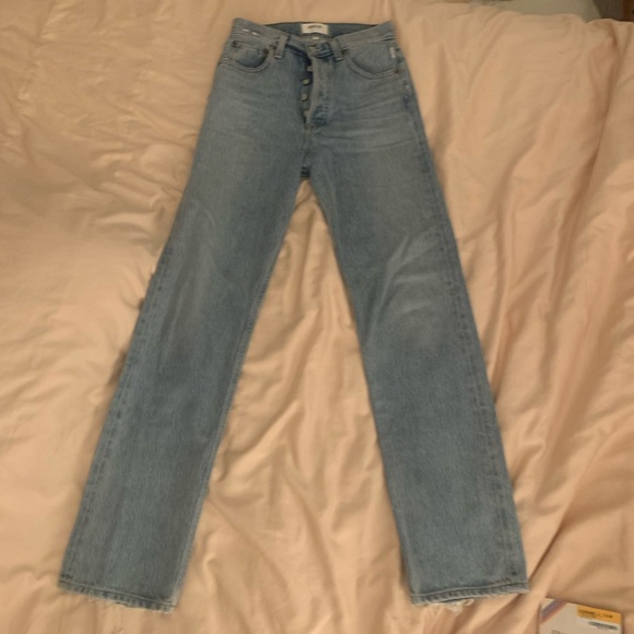 AGOLDE 90'S PINCH WAIST HIGH RISE STRAIGHT SOUNDWAVE SIZE 24 - Picture 6 of 7
